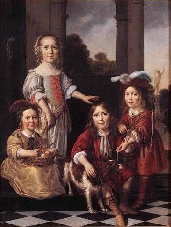 MAES, Nicolaes Portrait of Four Children oil painting picture